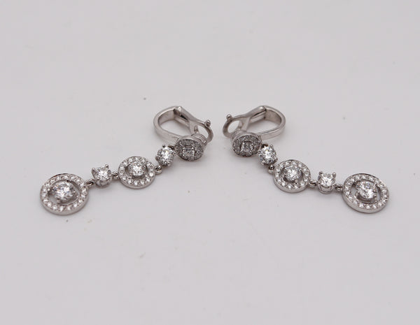 BOUCHERON Paris Ava Collection Dangle Earrings In 18Kt With 9.59 Ctw In Diamonds
