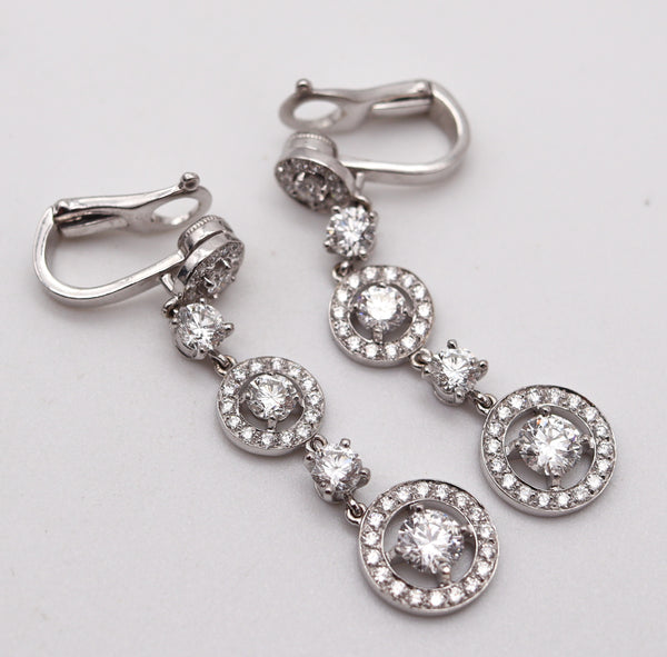 BOUCHERON Paris Ava Collection Dangle Earrings In 18Kt With 9.59 Ctw In Diamonds