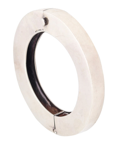 MARCIA LORBERFELD 1980 Modernist Bangle Bracelet In .925 Sterling Silver
