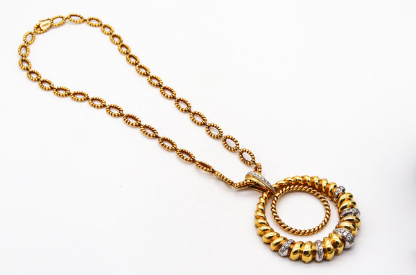 -MELLERIO DITS MELLER 1970 Paris Necklace In 18Kt Gold With 1.28 Cts In Diamonds