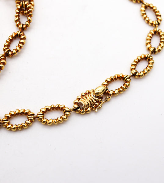 -MELLERIO DITS MELLER 1970 Paris Necklace In 18Kt Gold With 1.28 Cts In Diamonds