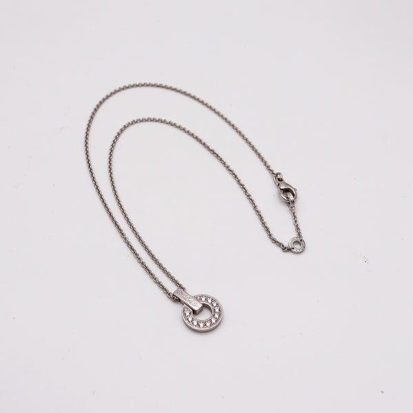 BULGARI Milano Bvlgari-Bvlgari Pendant Necklace In 18Kt White Gold and VS Diamonds