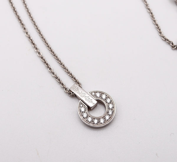 BULGARI Milano Bvlgari-Bvlgari Pendant Necklace In 18Kt White Gold and VS Diamonds