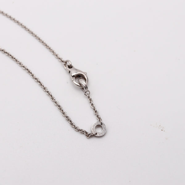 BULGARI Milano Bvlgari-Bvlgari Pendant Necklace In 18Kt White Gold and VS Diamonds