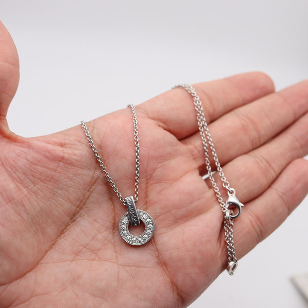 BULGARI Milano Bvlgari-Bvlgari Pendant Necklace In 18Kt White Gold and VS Diamonds