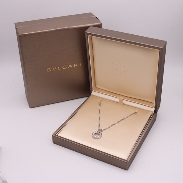 BULGARI Milano Bvlgari-Bvlgari Pendant Necklace In 18Kt White Gold and VS Diamonds