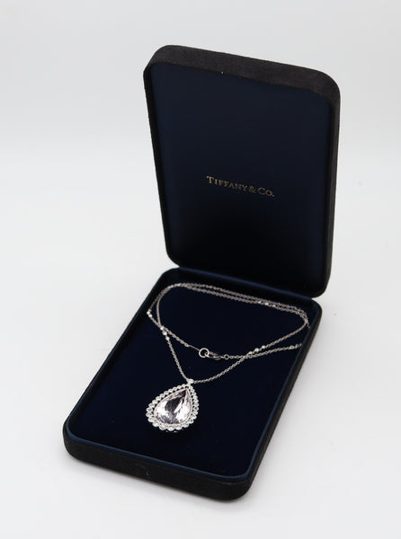TIFFANY & CO. Long Platinum Necklace With Ctw In Kunzite And Diamonds