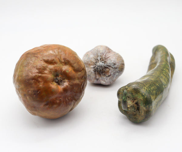 DONALD L. REED 1993 Suite Of Real Size Vegetables & Fruits In Polychromate Bronze