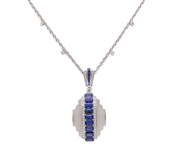 -Picchiotti Necklace Chain In 18Kt Gold With 34.52 Ctw In Diamonds Sapphires And Quartz