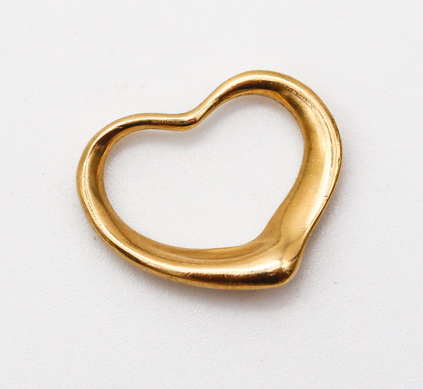 TIFFANY & CO. Vintage Elsa Peretti Medium Open Heart Pendant In 18Kt Yellow Gold