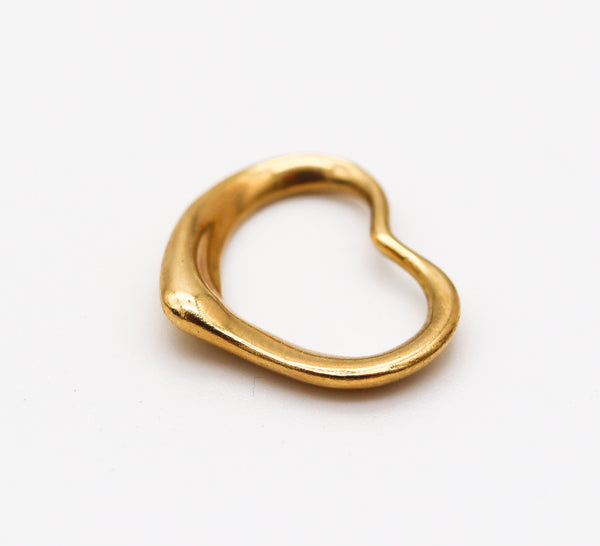 TIFFANY & CO. Vintage Elsa Peretti Medium Open Heart Pendant In 18Kt Yellow Gold