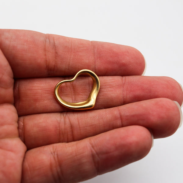 TIFFANY & CO. Vintage Elsa Peretti Medium Open Heart Pendant In 18Kt Yellow Gold