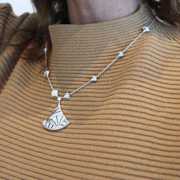 BVLGARI Divas Dream Necklace In 18Kt White Gold With 5.84 Ctw VVS Diamonds In Box