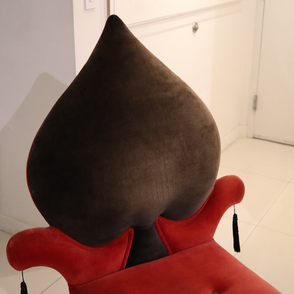 BLACK JACK 1970 Set of Four Large Vintage Playing Card Suit Red & Black Chairs