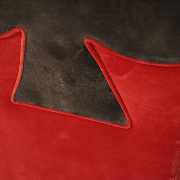 BLACK JACK 1970 Set of Four Large Vintage Playing Card Suit Red & Black Chairs