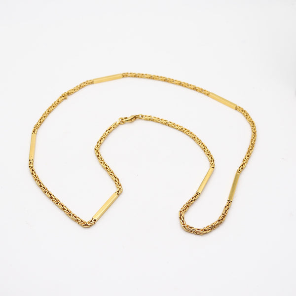 GUCCI 1970 Milano Vintage Byzantine Necklace Chain In Solid 18Kt Yellow Gold