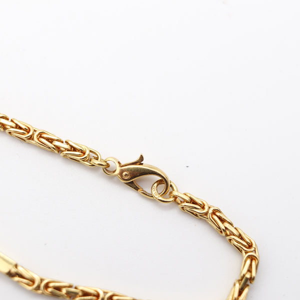 GUCCI 1970 Milano Vintage Byzantine Necklace Chain In Solid 18Kt Yellow Gold