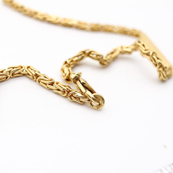 GUCCI 1970 Milano Vintage Byzantine Necklace Chain In Solid 18Kt Yellow Gold