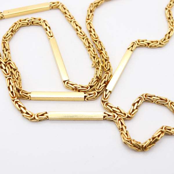 GUCCI 1970 Milano Vintage Byzantine Necklace Chain In Solid 18Kt Yellow Gold
