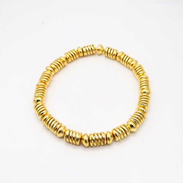MARINA B. Milano 1996 Limited Edition Modernist Spring Necklace In 18Kt Yellow Gold