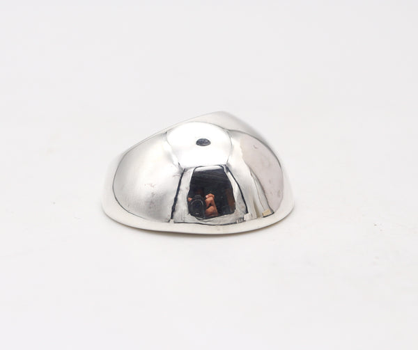 MONICA COSCIONI Italy Geometric Sculptural Ring in Solid .925 Sterling Silver