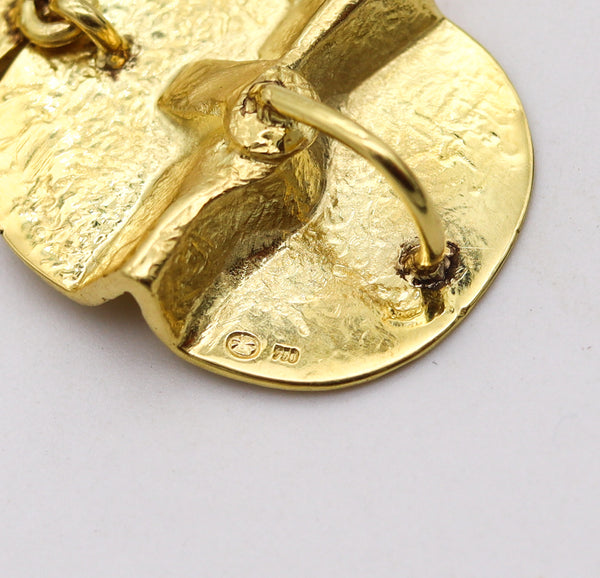 GUBELIN 1970 Grand Canyon Fractured Pendant In Solid 18Kt Yellow Gold