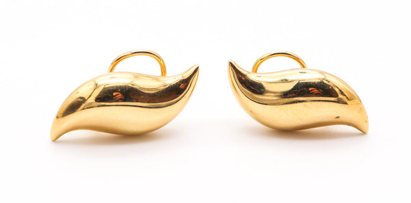 TIFFANY & CO. Elsa Peretti Free Forms Clips-On Earrings In 18Kt Yellow Gold