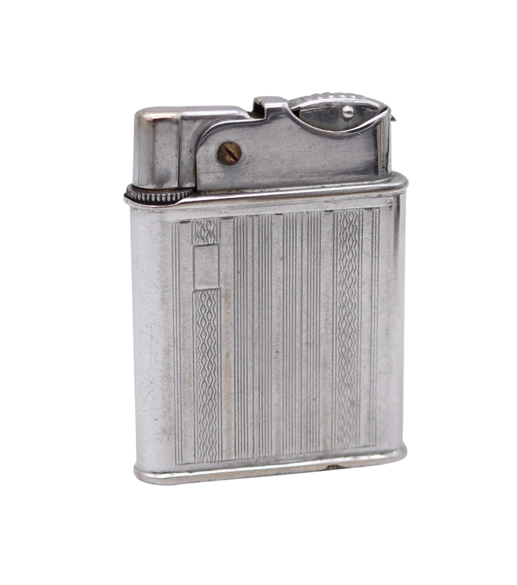 BENEY 1940 Art Deco Penge Model Petrol Pocket Lighter In Chromed Steel