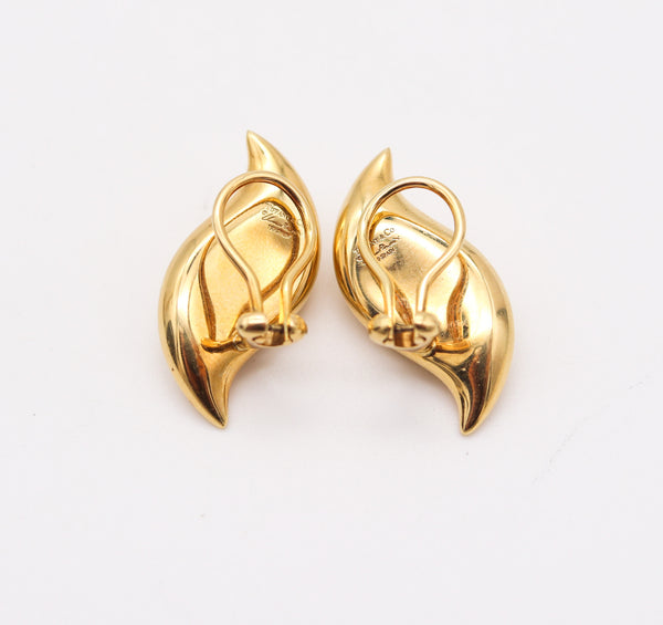 TIFFANY & CO. Elsa Peretti Free Forms Clips-On Earrings In 18Kt Yellow Gold