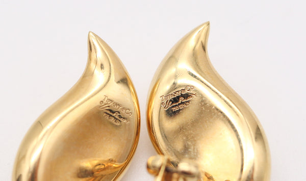 TIFFANY & CO. Elsa Peretti Free Forms Clips-On Earrings In 18Kt Yellow Gold