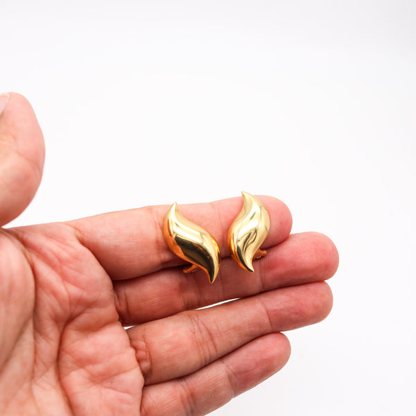 TIFFANY & CO. Elsa Peretti Free Forms Clips-On Earrings In 18Kt Yellow Gold