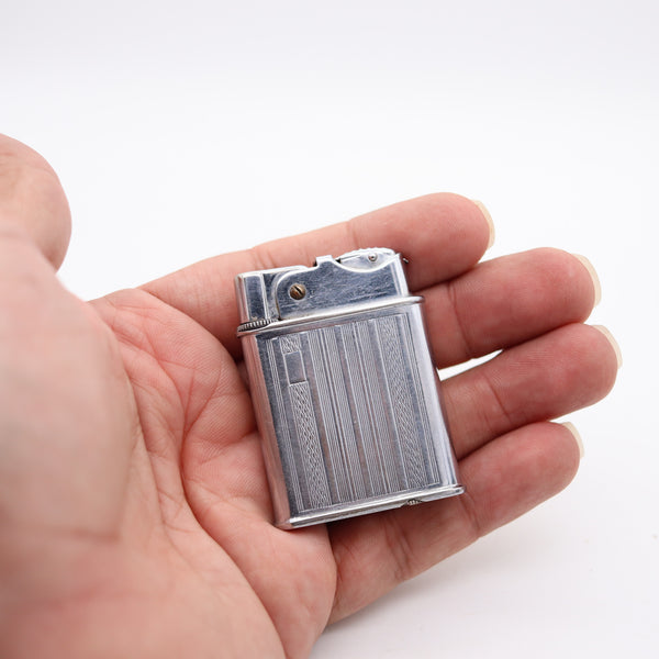 BENEY 1940 Art Deco Penge Model Petrol Pocket Lighter In Chromed Steel