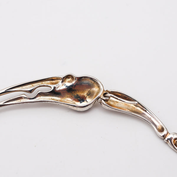 TIFFANY & CO. Elsa Peretti Sculptural Scorpion Necklace In .925 Sterling Silver In Box