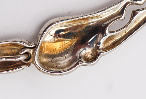 TIFFANY & CO. Elsa Peretti Sculptural Scorpion Necklace In .925 Sterling Silver In Box