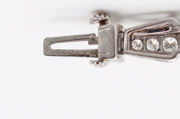 OSCAR HEYMAN 1941 Art-Deco Riviera Bracelet In Platinum With 4.13 Ctw Diamonds
