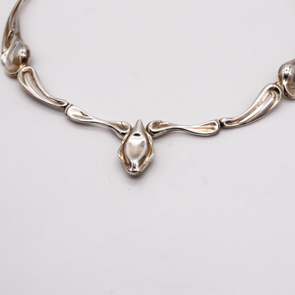 TIFFANY & CO. Elsa Peretti Sculptural Scorpion Necklace In .925 Sterling Silver In Box