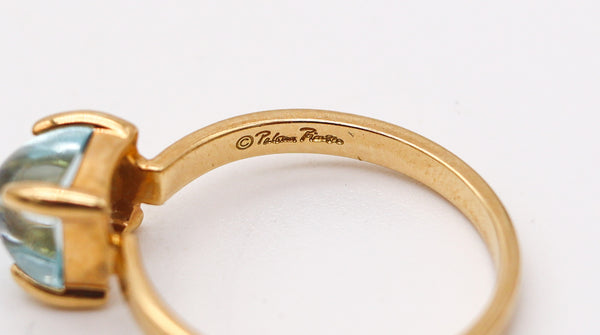 TIFFANY & CO. By Paloma Picasso Sugar Ring In 18Kt Yellow Gold With Aquamarine