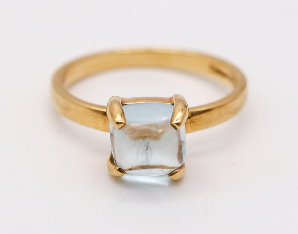 TIFFANY & CO. By Paloma Picasso Sugar Ring In 18Kt Yellow Gold With Aquamarine