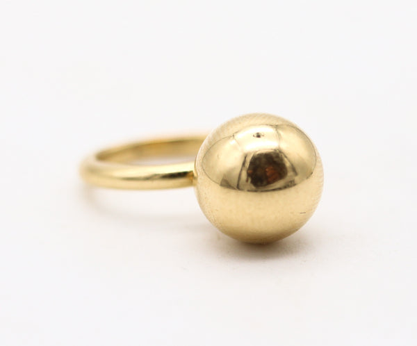 TIFFANY & CO. Hardware Modernist Ball Ring In Solid 18Kt Yellow Gold