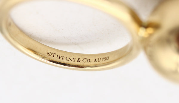 TIFFANY & CO. Hardware Modernist Ball Ring In Solid 18Kt Yellow Gold