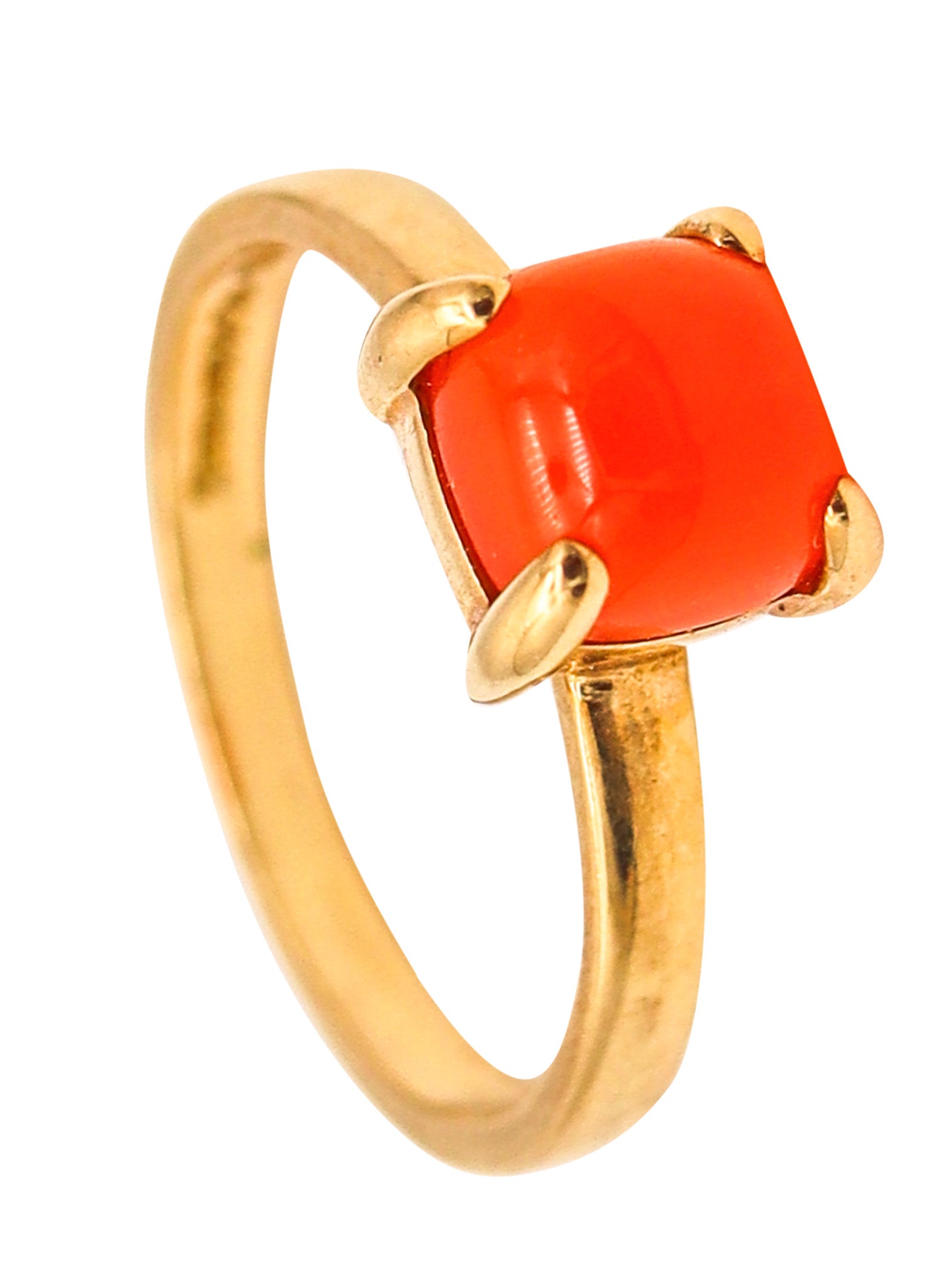 TIFFANY & CO. By Paloma Picasso Sugar Ring In 18Kt Yellow Gold With Great Opal