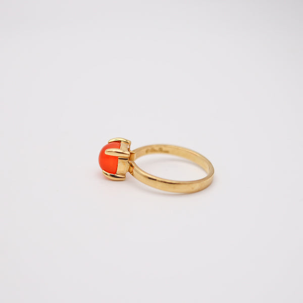 TIFFANY & CO. By Paloma Picasso Sugar Ring In 18Kt Yellow Gold With Great Opal