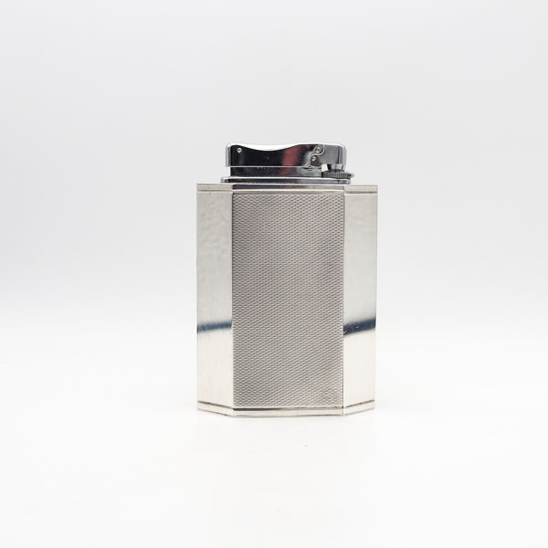 IBELO MONOPOL Germany 1960 Modernist Table Lighter In .925 Sterling Silver