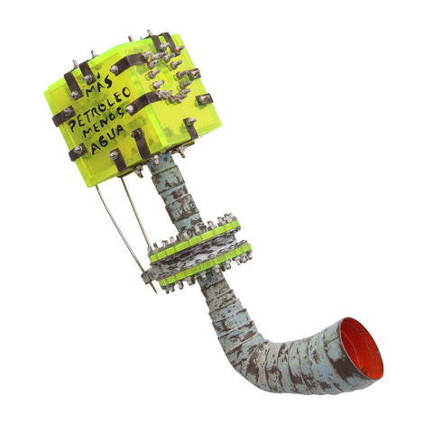 CHRISTIAN QUICENO 2016-17 Conceptual Machine Protest Brooch In Recycled Materials