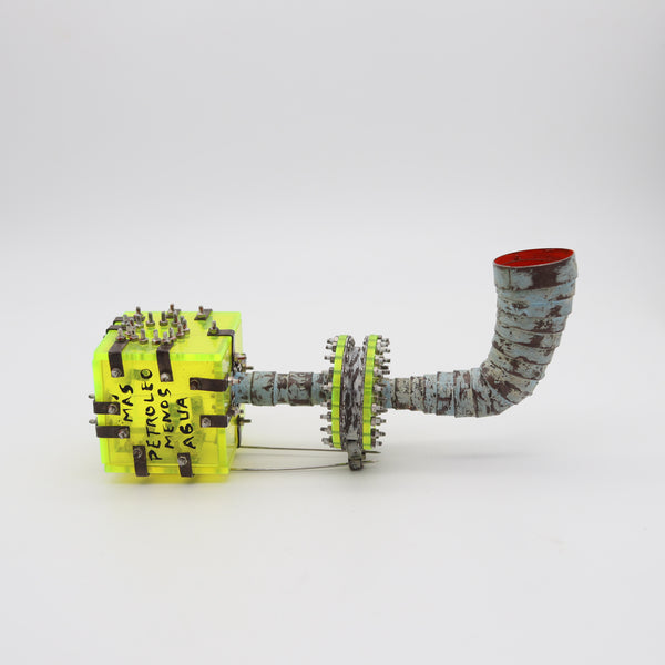 CHRISTIAN QUICENO 2016-17 Conceptual Machine Protest Brooch In Recycled Materials