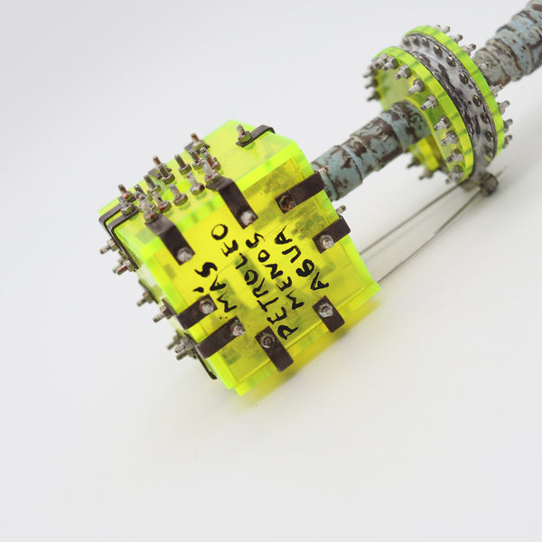 CHRISTIAN QUICENO 2016-17 Conceptual Machine Protest Brooch In Recycled Materials
