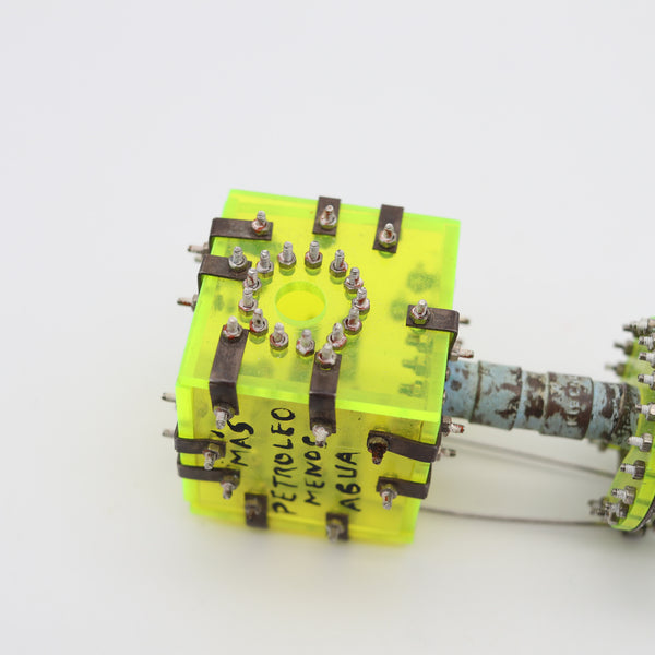 CHRISTIAN QUICENO 2016-17 Conceptual Machine Protest Brooch In Recycled Materials