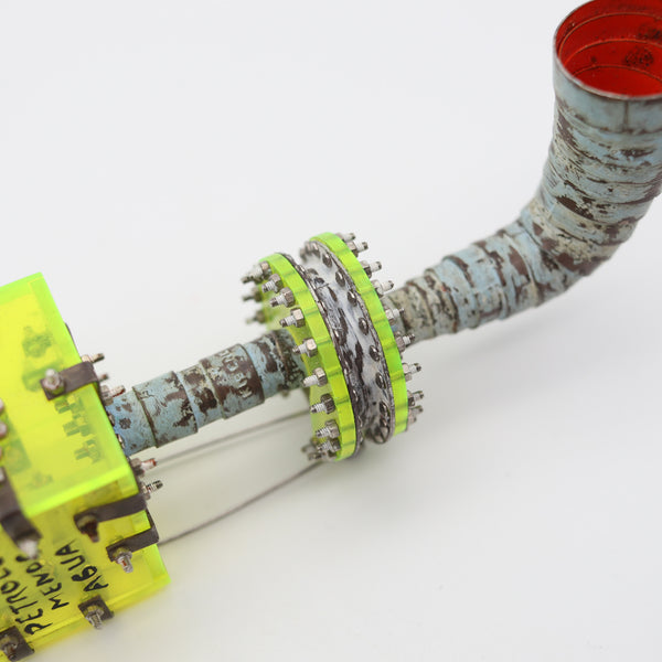 CHRISTIAN QUICENO 2016-17 Conceptual Machine Protest Brooch In Recycled Materials