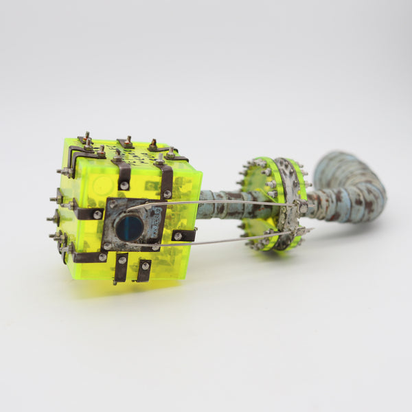 CHRISTIAN QUICENO 2016-17 Conceptual Machine Protest Brooch In Recycled Materials