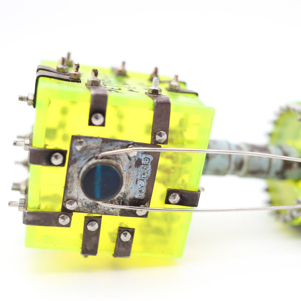 CHRISTIAN QUICENO 2016-17 Conceptual Machine Protest Brooch In Recycled Materials